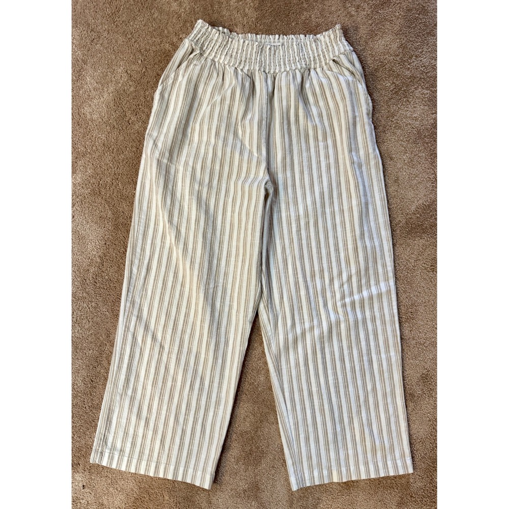 And Now This Cotton Blend Striped Wide Leg‎ Pants Women Plus Size 1X